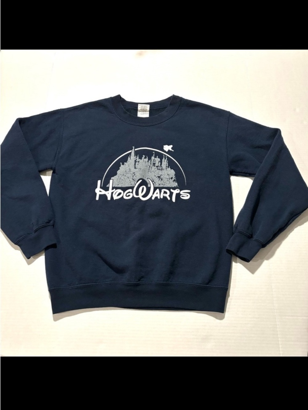 Hogwarts Harry‎ Potter Sweatshirt Crewneck Navy Blue Cotton Blend Women’s size S
